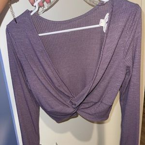 Purple crop top